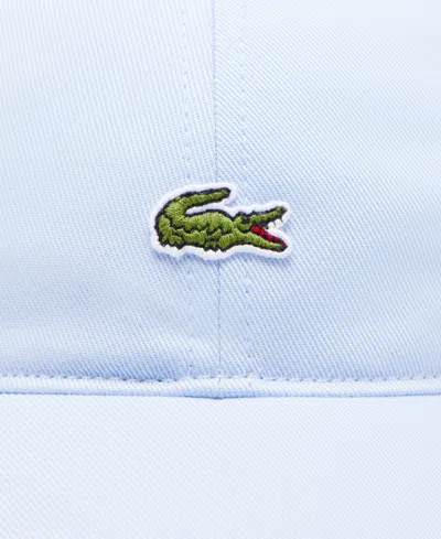 Lacoste Men's Adjustable Strap Twill Cap In Blue