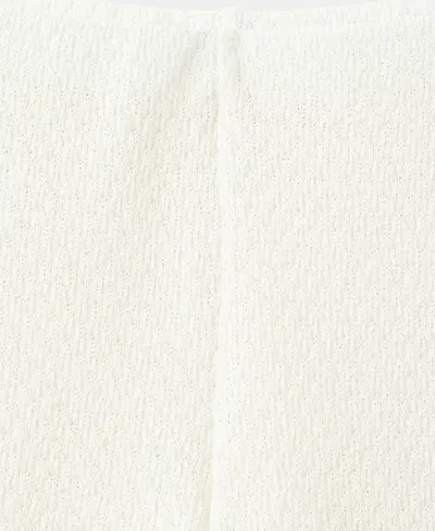 Mango Straight Knitted Pants In Sand