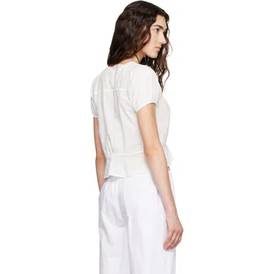 Fruity Booty White Daisy Blouse In White