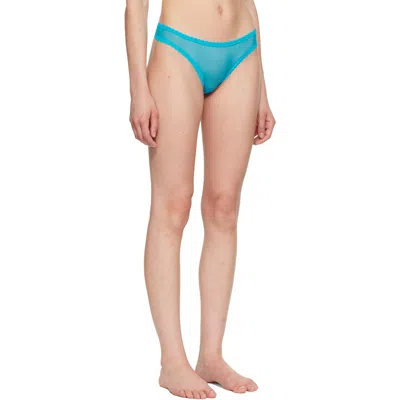 Fruity Booty Blue Moss Thong In Blue