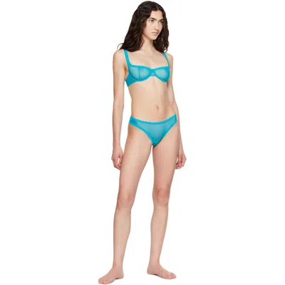 Fruity Booty Blue Moss Bra In Blue
