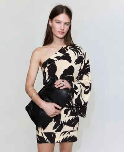Mango Printed Asymmetrical Dress In Multi