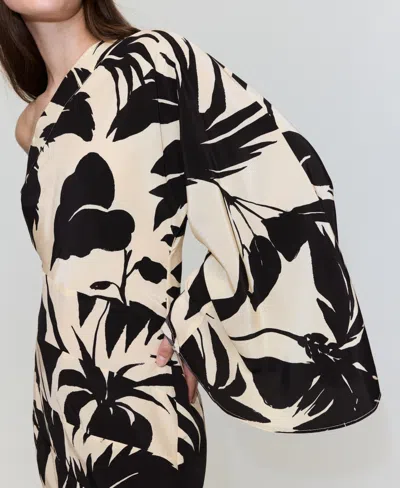 Mango Printed Asymmetrical Dress In Multi