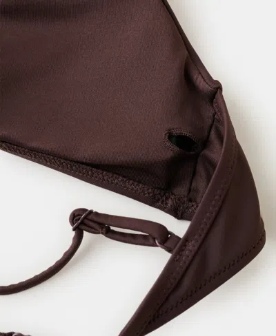 Mango Triangle Bikini Top With Studs In Brown
