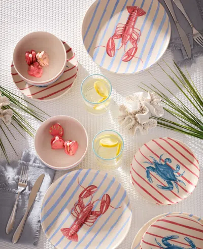 Oneida 24/7 Melamine Wharfside 12pc Dinnerware Set In Neutral