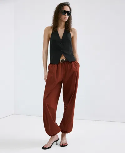 Mango Lyocell Suit Vest In Black