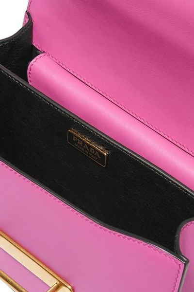 Shop Prada Cahier Small Two-tone Leather Shoulder Bag