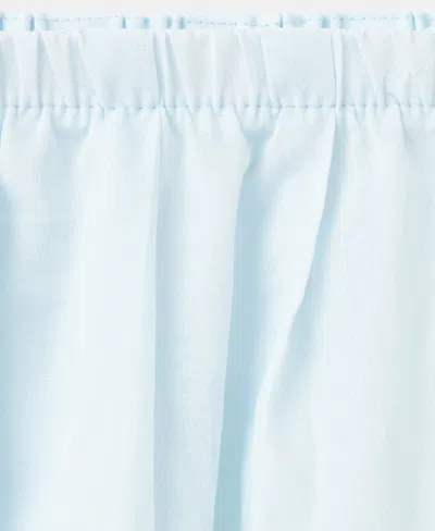Mango Baggy Cotton Pants In Blue
