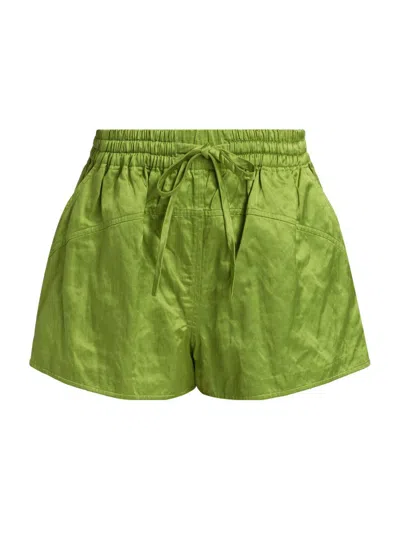 A.l.c A. L.c. Camden Drawstring Waist Shorts In Green