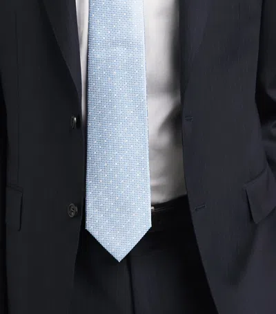 Isaia Silk Seven-fold Tie In Blue