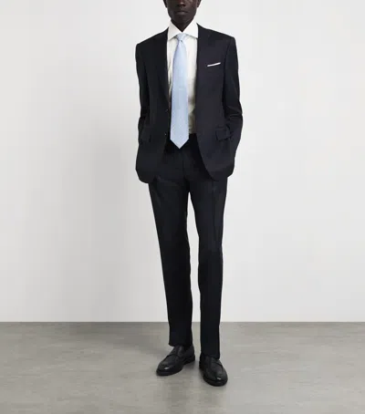 Corneliani Cotton Herringbone Shirt In White