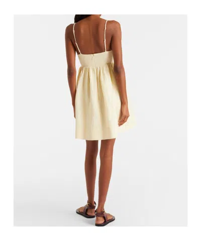 Farm Rio Coconut Tree Embroidered Mini Dress In Off White In Neutral