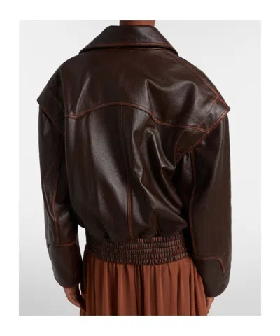 Jacques Wei Leather Biker Jacket In Black