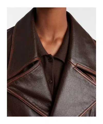 Jacques Wei Leather Biker Jacket In Black