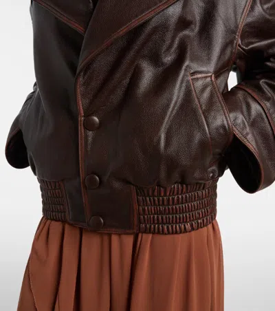 Jacques Wei Leather Biker Jacket In Black
