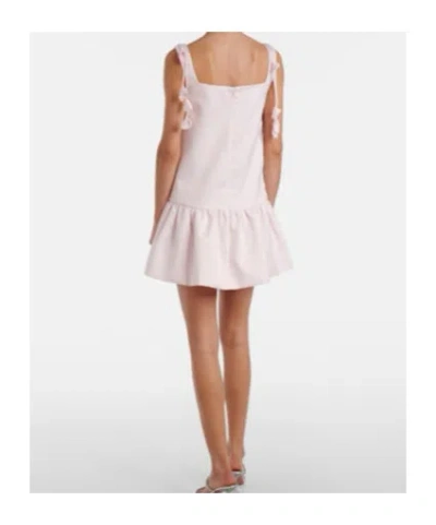 Self-portrait Womens Self Portrait Flower-embellished Woven Mini Dress In Pink