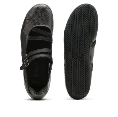 Puma Cool Dark Grey Speedcat Snake Print Ballet Flats-like Sneakers In Black