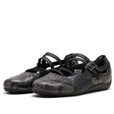 Puma Cool Dark Grey Speedcat Snake Print Ballet Flats-like Sneakers In Black