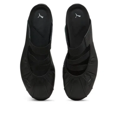 Puma Speedcat Elasticated Strap Mules In Black
