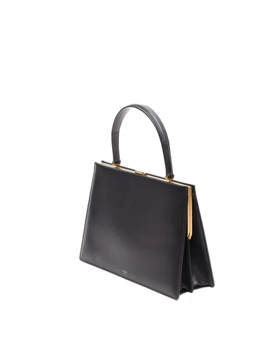 Celine Céline  Medium Clasp Bag In Black
