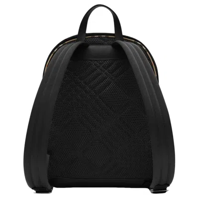 Burberry Check-trim Backpack In Black