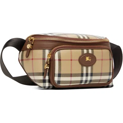 Burberry Check Pattern Belt Bag Adjustable Strap