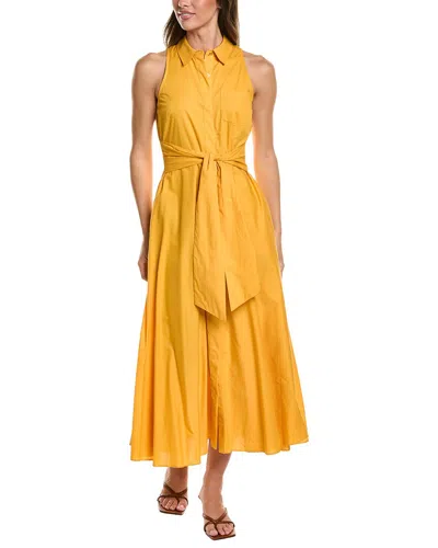 Toccin Chelsea Sleeveless Tie-front Midi Shirtdress In Yellow