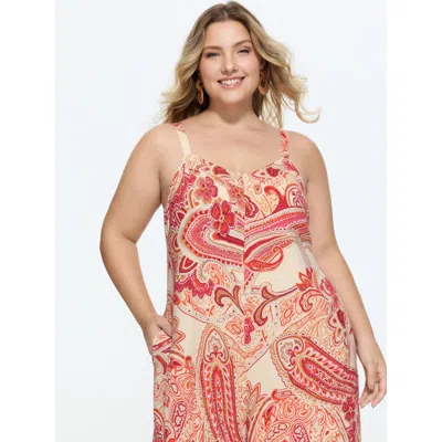 Bloomchic Boho Print Asymmetrical Hem Jumpsuit In Multi