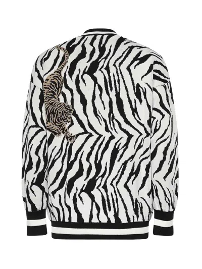 Akep Zebra-pattern Jacket In Black