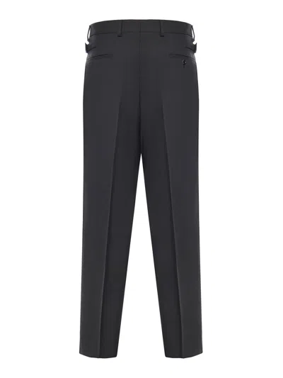 Beable Wool Blend Mat Trousers In Black