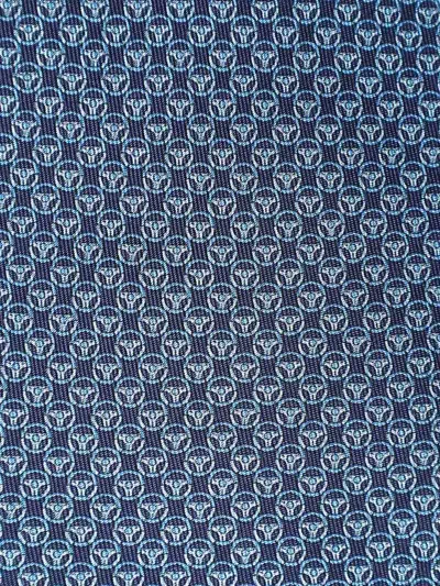 Ferragamo Printed Silk Tie In Blue