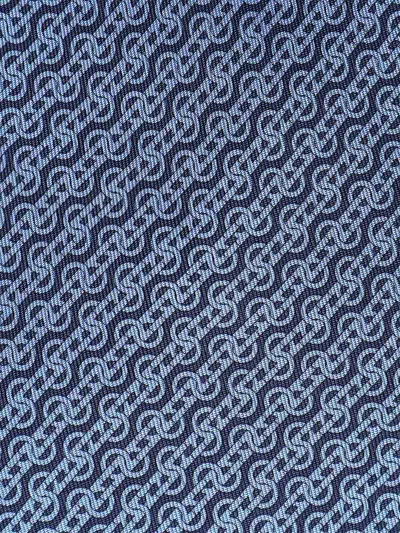 Ferragamo Printed Silk Tie In Blue