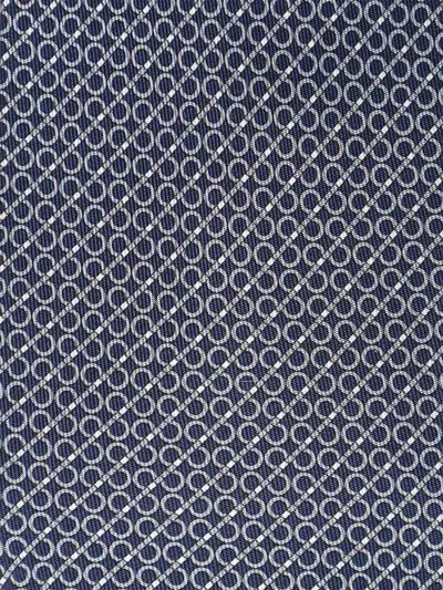 Ferragamo Printed Silk Tie In Blue
