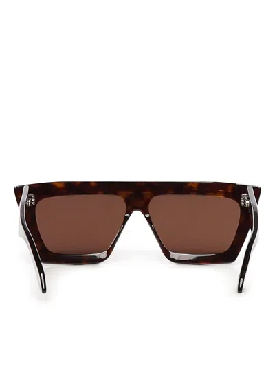Alaïa Rectangular Acetate Sunglasses In Brown