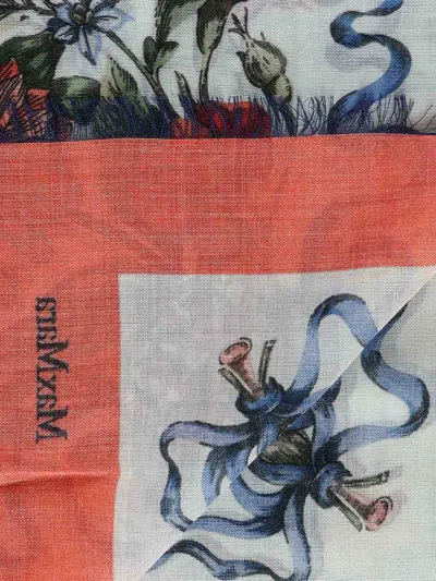 Max Mara Patterned Fringed Scarf In Multi