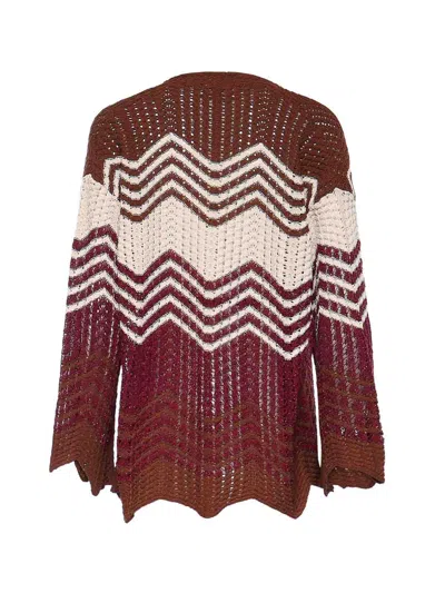 Akep Chevron Cardigan In Multi