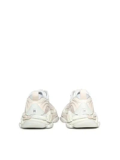 Balenciaga Triple S.2 Gandient Mesh And Nylon Inserts With Used-effect In Neutral