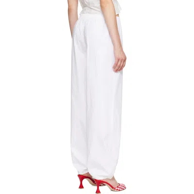 Fruity Booty White Poplin Trousers In White