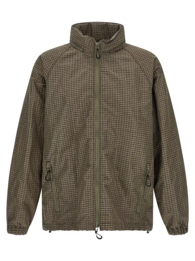 Comme Des Garçons Green Checked Jacket In Green