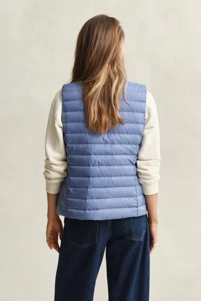 Gant Light Down Vest In Blue