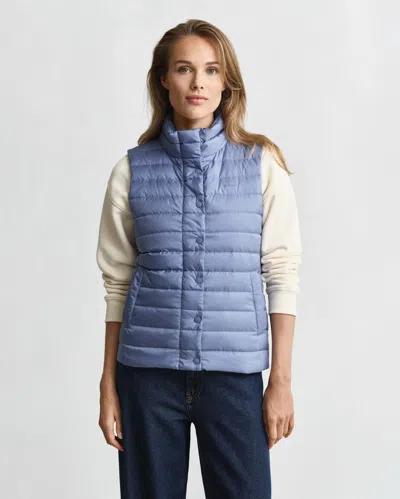 Gant Light Down Vest In Blue