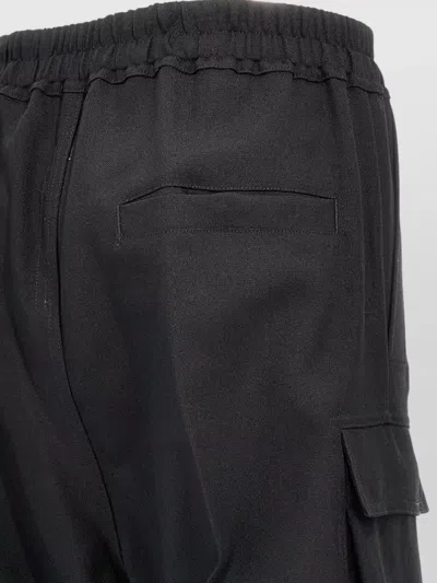 Rick Owens Womens Black Cargobelas Wide-leg Satin Trousers In Black