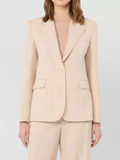 Weekend Max Mara Tailored Jacket Back Vent Buttoned Cuffs In Neutral