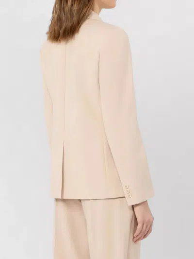 Weekend Max Mara Tailored Jacket Back Vent Buttoned Cuffs In Neutral