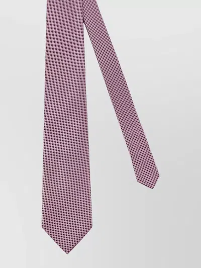 Tom Ford Slim Silk Tie Micro Pattern Texture In Purple