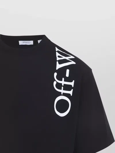 Off-white Off White Vertical Bookish Skate Cotton T-shirt In Black