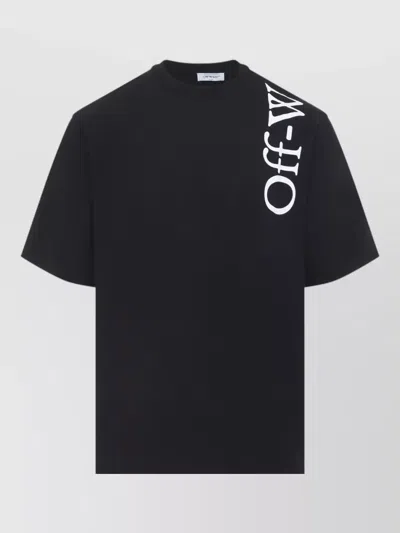 Off-white Off White Vertical Bookish Skate Cotton T-shirt In Black