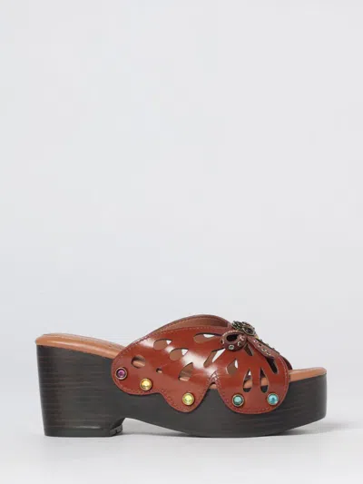 Kurt Geiger Bufferfly Embellished Sandals In Brown