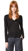 Zadig & Voltaire V-neck Cashmere Sweater In Black