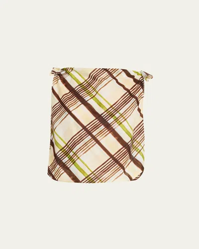 A.l.c Dylan Plaid Shoulder-tie Top In Multi